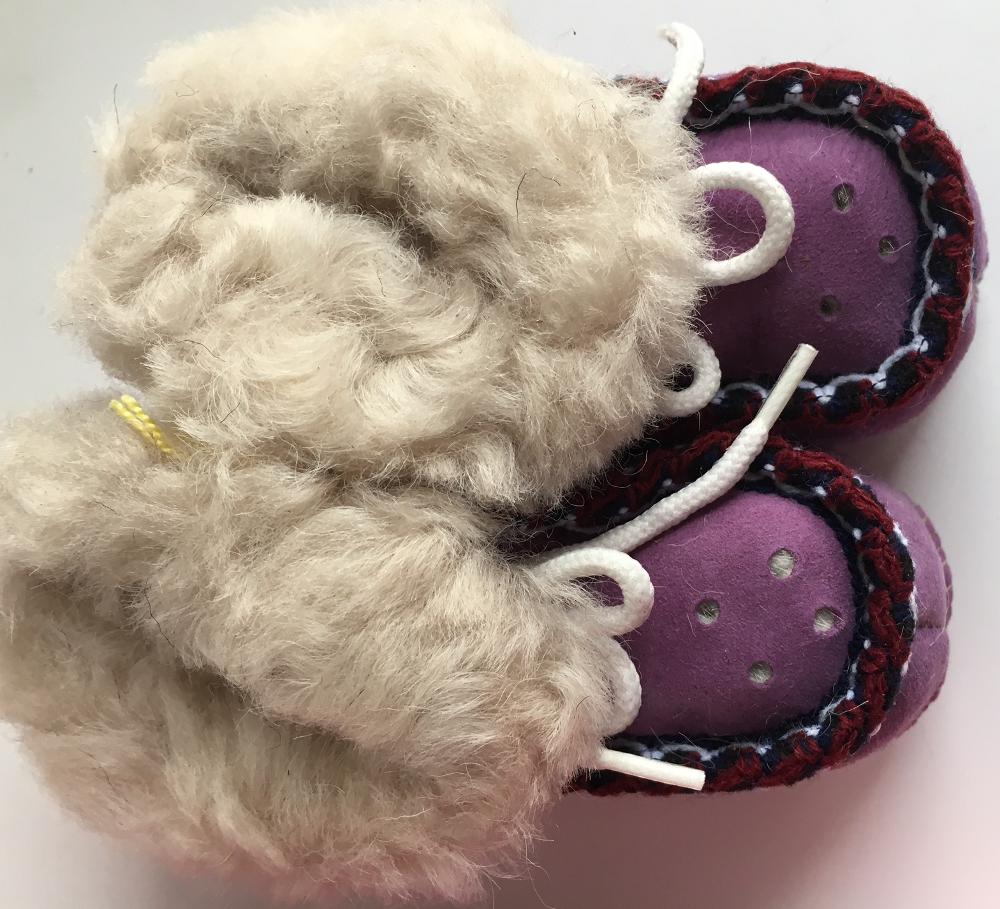 Zapatilla de cordero BB y cinta